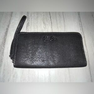 Jessica Simpson Black Sparkly Wristlet Wallet